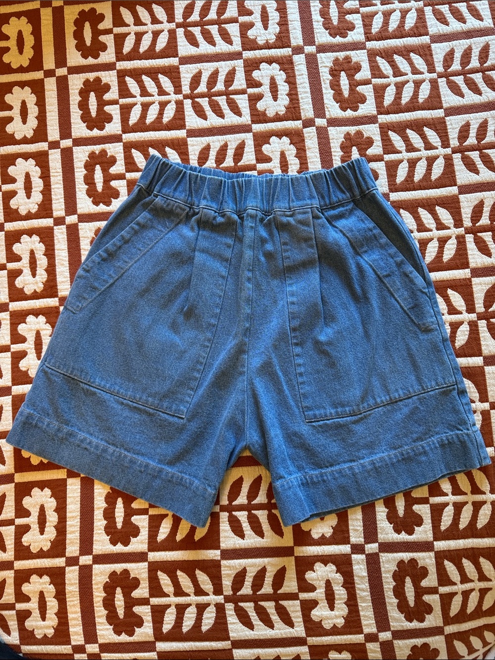 Micaela Greg high waisted denim shorts